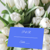 Royal Blue Simple Stilistische Script Wedding Platzkarte