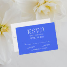 Royal Blue Simple Style Wedding