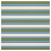 Royal Blue, Sky Blue, Olive Green, White & Black Stoff (Muster)