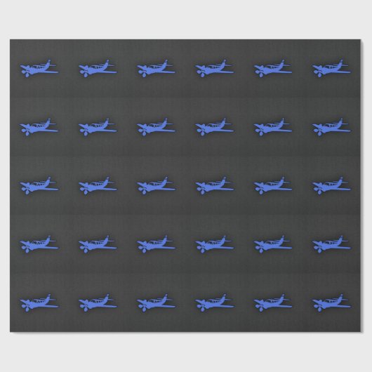 Royal Blue Small Flugzeug Geschenkpapier (Flach)