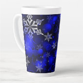 Royal Blue Snowflake Motif Milchtasse (Linke Ecke)