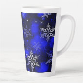 Royal Blue Snowflake Motif Milchtasse (Rechts)