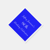 Royal Blue Solid 80. Geburtstagsparty Serviette (Ecke)