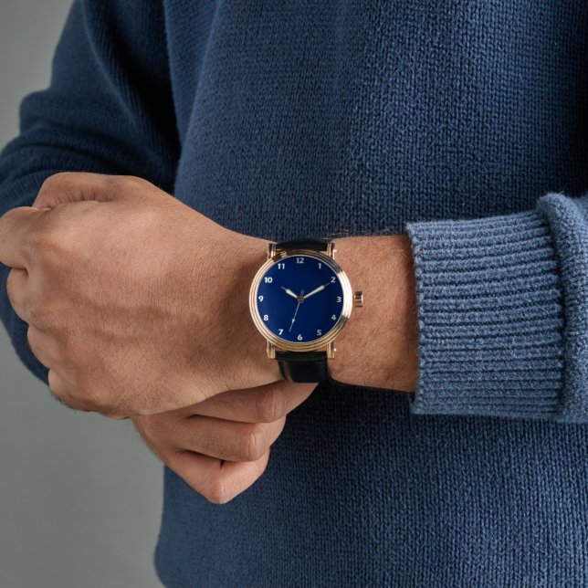 Royal Blue Solid Color Armbanduhr (Handgelenk)
