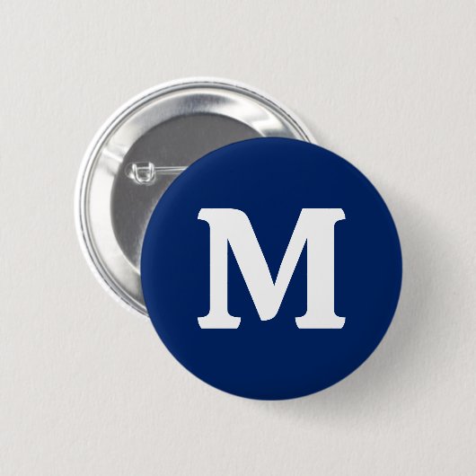 Royal Blue Solid Color Button (Vorne & Hinten)