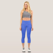 Royal Blue Solid Color | Classic | elegant Capri Leggings (Vorderseite)