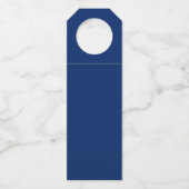 Royal Blue Solid Color Flaschenanhänger (Rückseite)