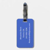 Royal Blue Solid Color Gepäckanhänger (Rückseite vertikal)