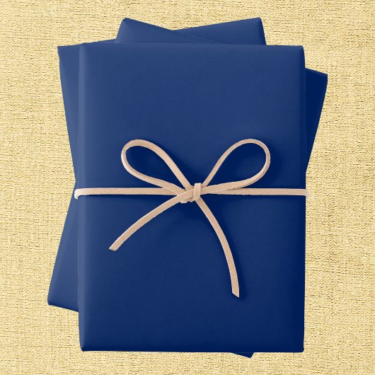 Royal Blue Solid Color Geschenkpapier Set
