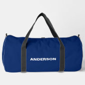 Royal Blue Solid Color Individuelle Name Duffle Bag (Vorderseite)