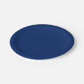 Royal Blue Solid Color Pappteller (Schrägansicht)