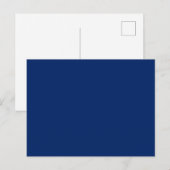 Royal Blue Solid Color Postkarte (Vorne/Hinten)
