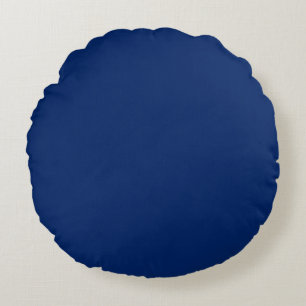 Royal Blue Solid Color Rundes Kissen