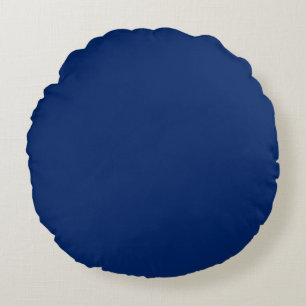 Royal Blue Solid Color Rundes Kissen
