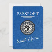 Royal Blue South Africa Passport Save The Date (Vorderseite)