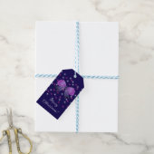 Royal Blue Sparkle Bow Muster Business Packaging Geschenkanhänger (Mit Garn)