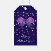 Royal Blue Sparkle Bow Muster Business Packaging Geschenkanhänger (Vorderseite)