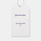 Royal Blue Sparkle Bow Muster Business Packaging Geschenkanhänger (Rückseite)
