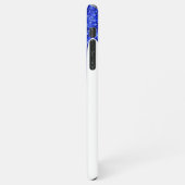 Royal Blue Sparkle Glam Glitzer Tropfens Monogram iPhone Hülle (Linke Seite)