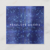 Royal Blue Sparkle Glitzer Beauty Stylist Quadratische Visitenkarte (Vorderseite)