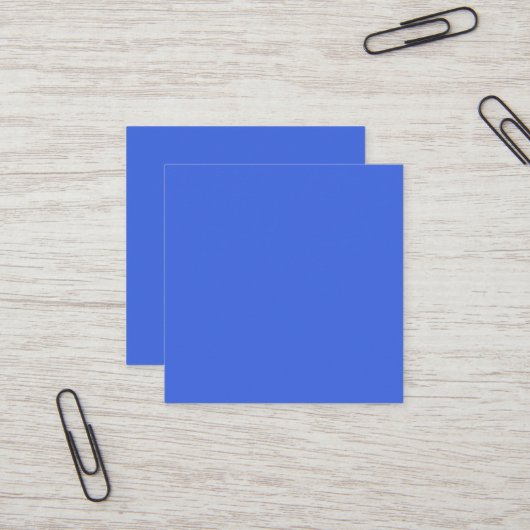 Royal Blue Square Business Card Quadratische Visitenkarte (Vorderseite/Rückseite Beispiel)
