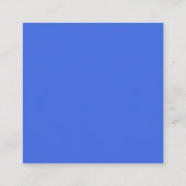 Royal Blue Square Business Card Quadratische Visitenkarte (Rückseite)