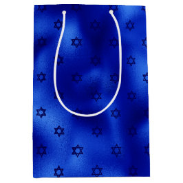 Royal Blue Star David Hanukkah Medium Geschenktasc Mittlere Geschenktüte