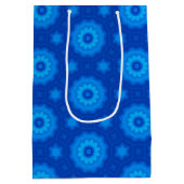 Royal Blue Star Pattern Geschenktasche Mittlere Geschenktüte (Rückseite)