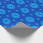 Royal Blue Star Pattern Wrapping Paper Roll Geschenkpapier (Ecke)