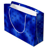 Royal Blue Star von David Hanukkah Große Geschenkt Geschenktüte (Rückseite Schrägansicht)