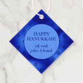 Royal Blue Star von David Hanukkah Personalisiert Geschenkanhänger (Rückseite)