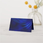 Royal Blue Stars & Silver Hearts Wedding Platzkarte (Rückseite)