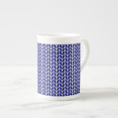 ROYAL BLUE STRICK Knochen China Tasse (Vorderseite Rechts)