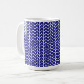 ROYAL BLUE STRICK Tall White Tasse (Vorderseite Links)