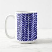 ROYAL BLUE STRICK Tall White Tasse (Links)