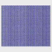 ROYAL BLUE STRICK Wrapping Paper Geschenkpapier (Flach)