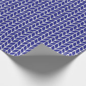 ROYAL BLUE STRICK Wrapping Paper Geschenkpapier (Ecke)