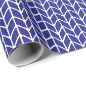 ROYAL BLUE STRICK Wrapping Paper Geschenkpapier (Rolleneckpunkt)