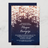 Royal Blue String Lights Brautparty lädt ein Einladung (Vorne/Hinten)