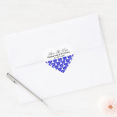 Royal Blue Striped Hearts Save the Date Stickers (Umschlag)