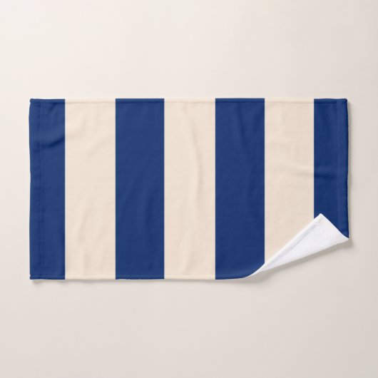 Royal Blue Stripes Badhandtuch Set (Handtuch)