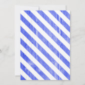 Royal Blue Stripes Bridal Dusche Einladung (Rückseite)