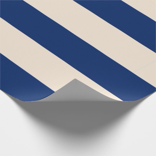 Royal Blue Stripes Geschenkpapier (Ecke)