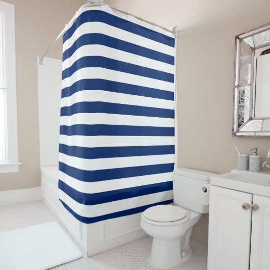 Royal Blue Striping Duschvorhang (Beispiel)