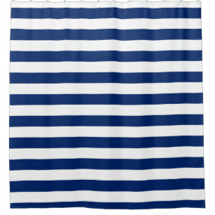 Royal Blue Striping Duschvorhang