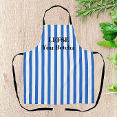 Royal Blue Striping Lefse All-over Print Schürze