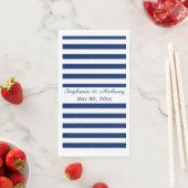 Royal Blue Striping Wedding Serviette (Beispiel)