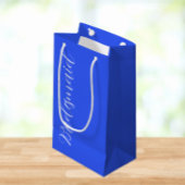 Royal Blue Stylized Script Wedding Bridesmaid Kleine Geschenktüte