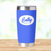 Royal Blue Stylized Wedding Bridesmaid Thermobecher