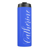 Royal Blue Stylized Wedding Bridesmaid Thermosbecher (Vorderseite)